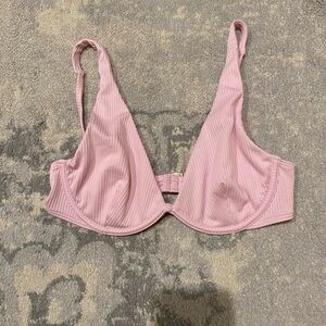 Hollister Ribbed Plunge Unpadded Bikini Top